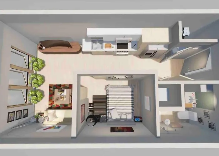 Studio Apartment, Queen Bed, Wifi, Kitchen, Washer & Dryer In Charlotte